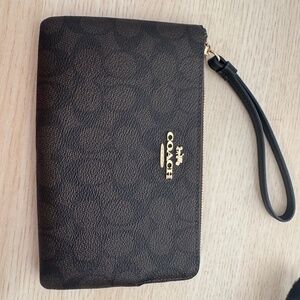 Brown Coach Wristlet